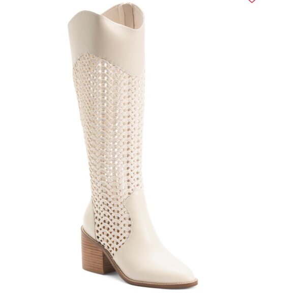 NEW KELSI DAGGER Echo Crochet High Shaft Boots in shell for women 825 8j4 - Picture 14 of 16